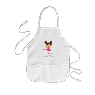 Infantil Avental marrom personalizado bonito da bailarina