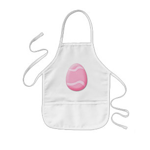 Infantil Avental para Crianças (Ovo de Páscoa Rosa)