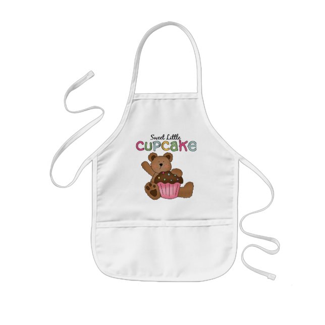 Infantil Avental pequeno doce do cupcake (Frente)