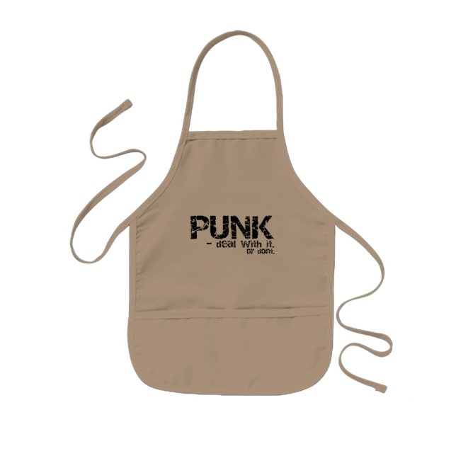Infantil avental PUNK - escolha estilo e cor (Frente)
