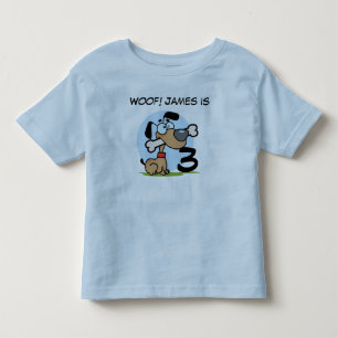 Infantil Camiseta customizável do aniversário do cão de