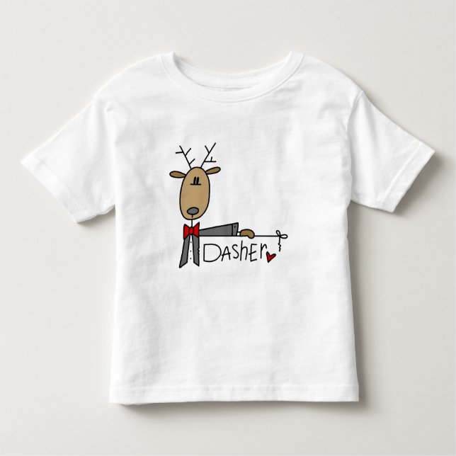Infantil Camiseta e presentes da rena de Dasher (Frente)