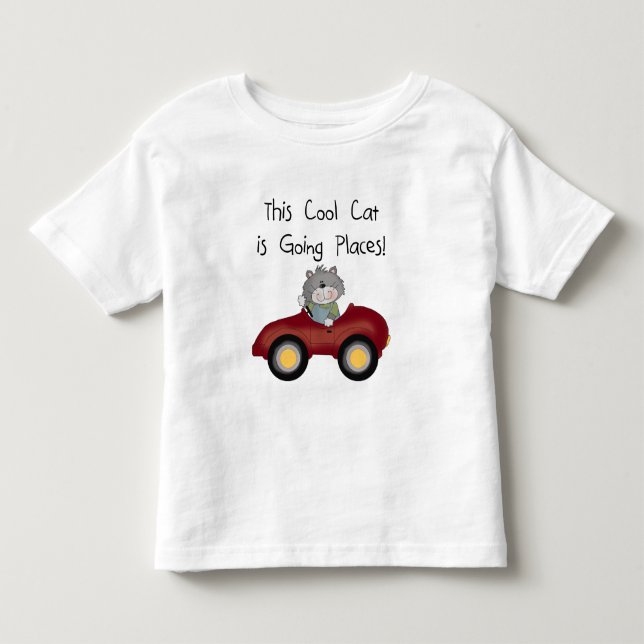 Infantil Camiseta e presentes vermelhos indo do carro dos (Frente)