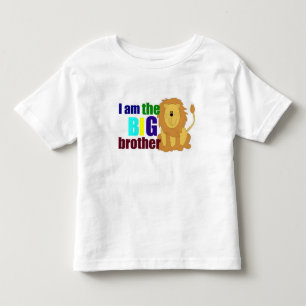 Infantil Camiseta Irmão Mais Velho Fofo com Leãozinho