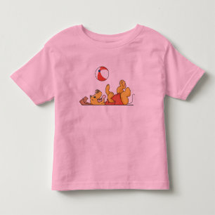 Infantil Cão que joga com camiseta e presentes da bola