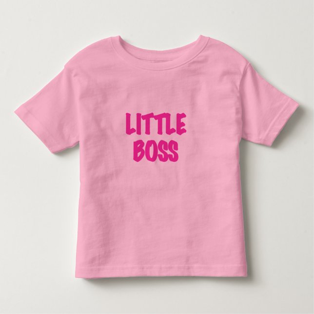 Infantil Chefe pequeno - camiseta e presentes cor-de-rosa (Frente)