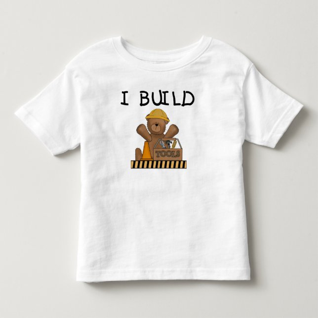 Infantil Construção eu construo o camiseta e os presentes (Frente)