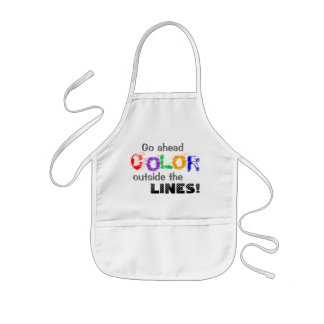 Infantil Cor fora das linhas miúdos!  Avental da arte & do