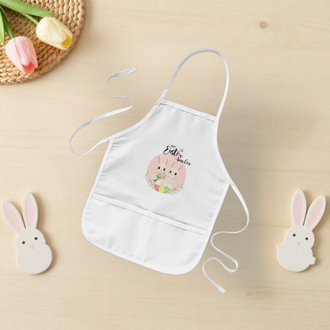 Infantil Dois Coelhinhos da Páscoa Avental Personalizado pa (Criador carregado)