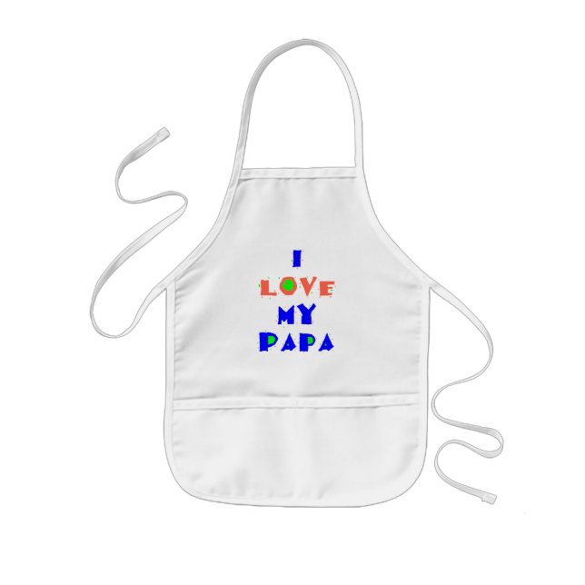 Infantil Eu amo meu avental da PAPÁ (Frente)