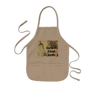 Infantil Mais bonito. Cozinheiro chefe. Nunca. avental
