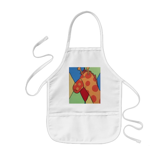 Infantil O avental das crianças do girafa (Frente)