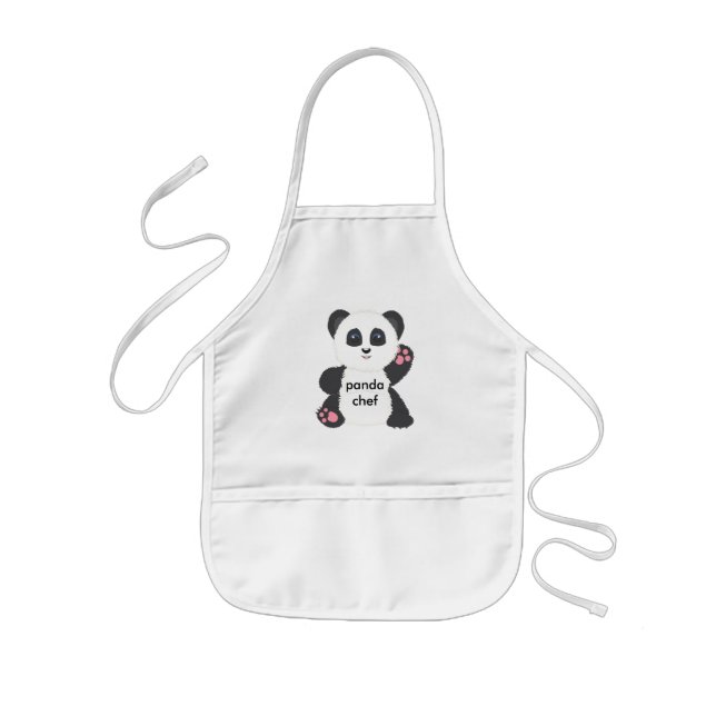 Infantil O avental do miúdo da panda (Frente)