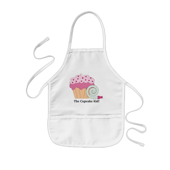 Infantil O avental do miúdo do cupcake (Frente)