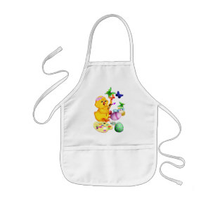 Infantil O pintinho da páscoa pinta o avental