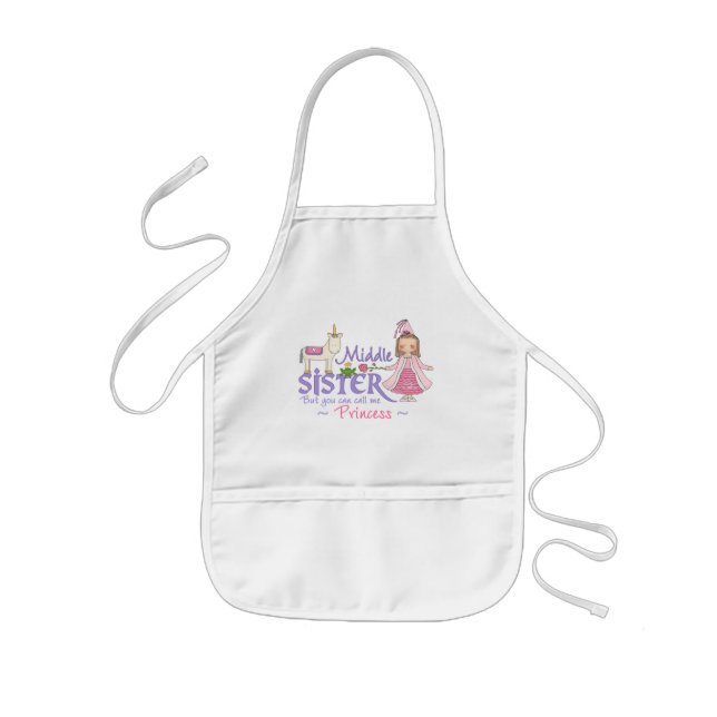 Infantil Princesa Médio Irmã Avental do unicórnio (Frente)