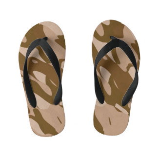 Infantis Chinelos de Dedo Camuflados Marrons para Crianças