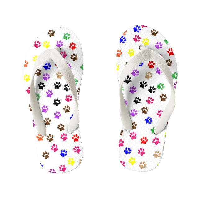 Infantis Chinelos de impressão de pata de crianças (Pé da cama)