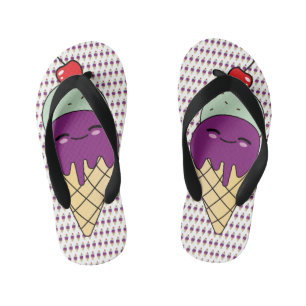 Infantis Chinelos de Kawaii Estilo Feliz Cone de Sorvete