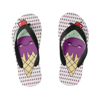 Infantis Chinelos de Kawaii Estilo Feliz Cone de Sorvete