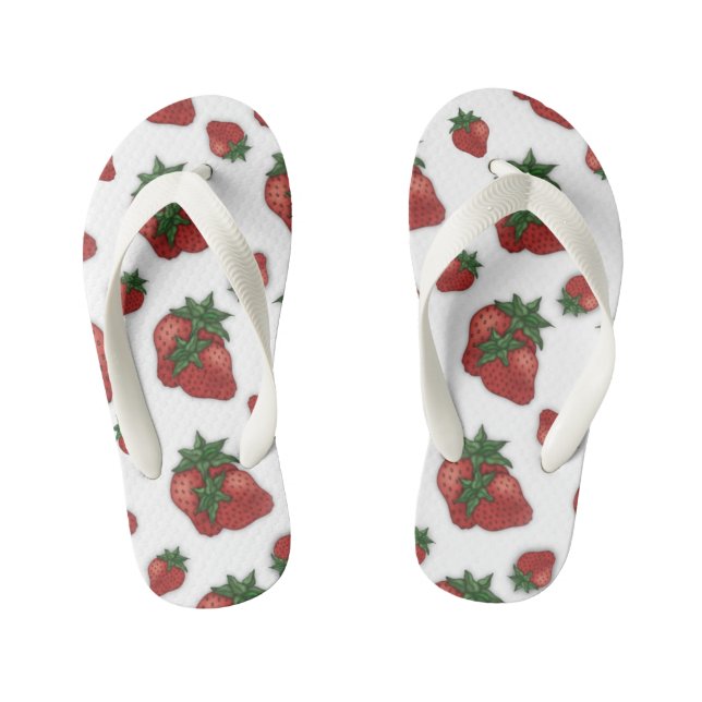 Infantis Chinelos de Morango para Crianças (Pé da cama)