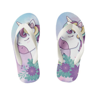 Infantis Chinelos do Rainbow Unicorn Kids