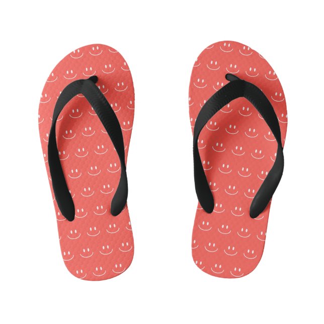 Infantis Chinelos do Red Smile Pattern Kid (Pé da cama)