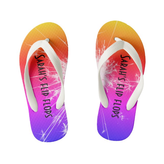 Infantis Chinelos para crianças personalizadas - Sunset & P (Pé da cama)