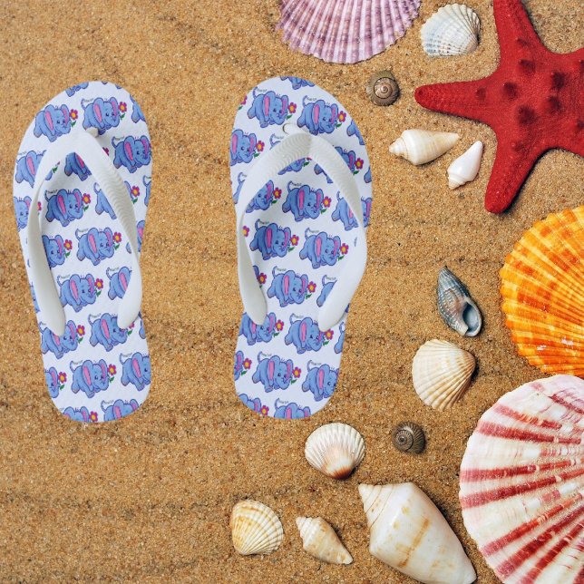 Infantis Crianças Chinelos de Elefante Azul (Criador carregado)