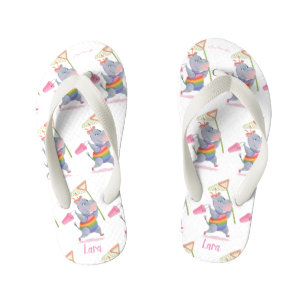 Infantis Lara - Rainbow Hippo Felice - Crianças Chinelos