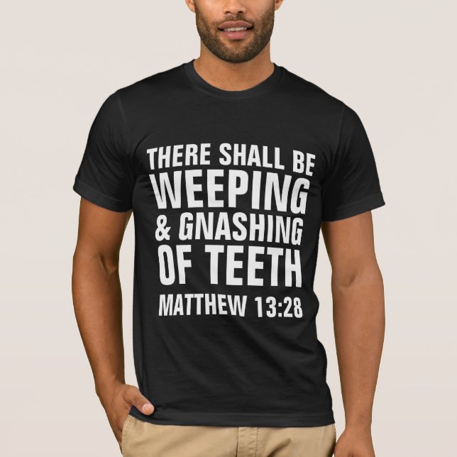 INFERIOR A SENTIR DENTES, T-Shirts cristãs (Frente)