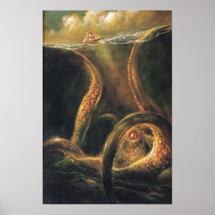 Inferno com um só olho do impressão do mar