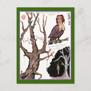 Inferno de Dante, cartão postal Canto XIII