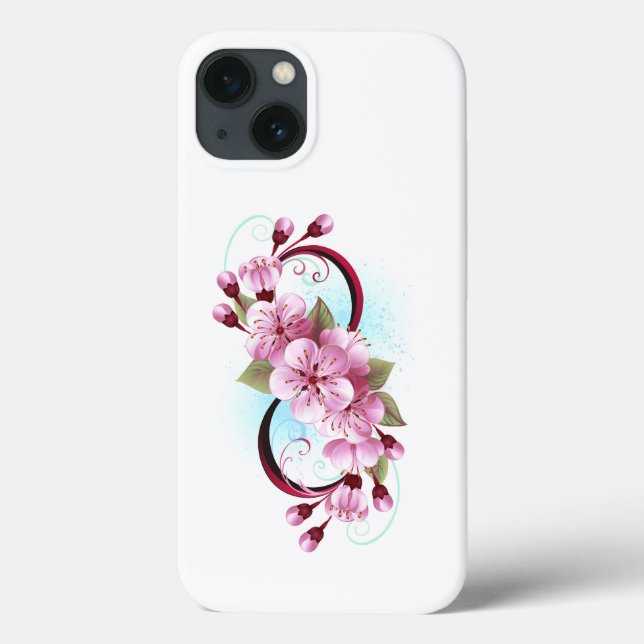 Infinidade com Flores de Flor Sakura (Verso)