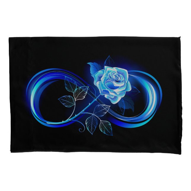 Infinito brilhante com rosa azul (Frente)