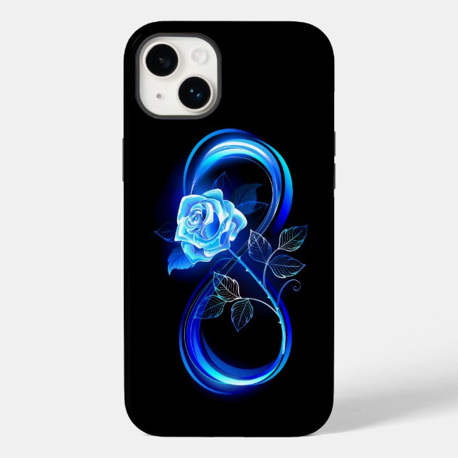 Infinito brilhante com rosa azul (Verso)