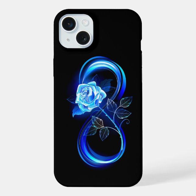 Infinito brilhante com rosa azul (Verso)