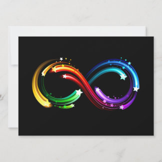 Infinity symbol of rainbow comets