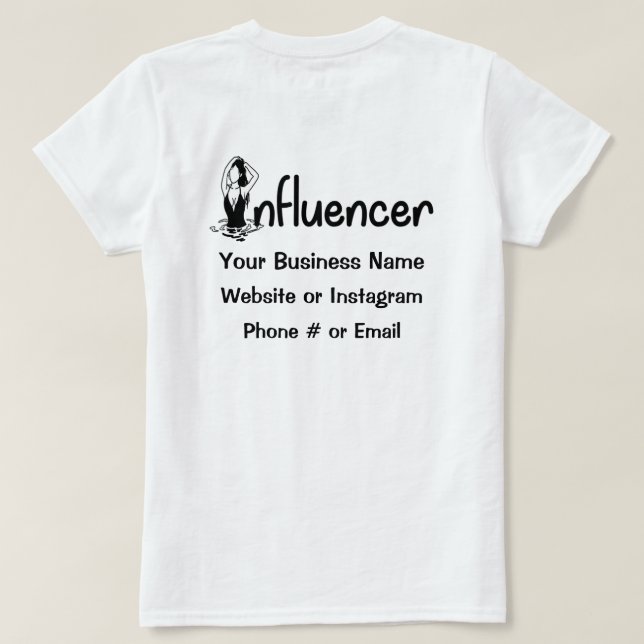 Influenciador T-Shirt (Verso do Design)