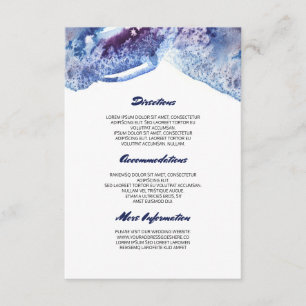 Informação azul de cristal do casamento da