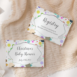 Informação colorida do chá de fraldas do regist