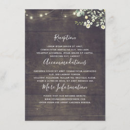 Informação de Casamento Rústico Verde para Convida