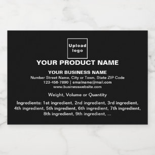 Informação Mínima do Produto em Preto Tamanho Pequ