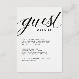 Informação moderna simples do convidado da