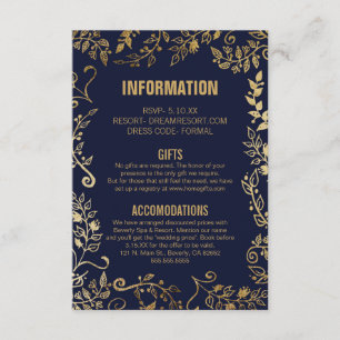 Informação Wedding floral Dourado dos azuis