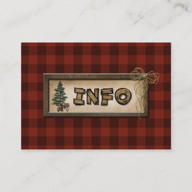 Informações Acampamento, Glamping, Cartão de Encontro de Casam (Frente)