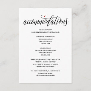 Informações acomodações de casamento rústico moderno cartão v1