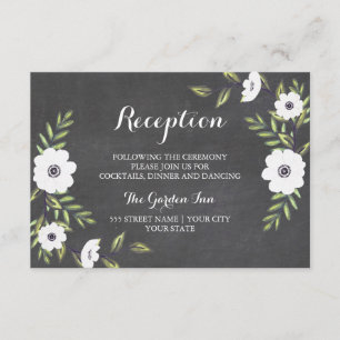 Informações Anêmonas Pintadas de Quadro Negro - Cartão de rece