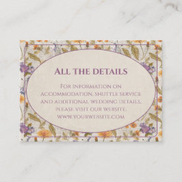Informações Aquarela Floral - cartão de anexo