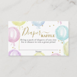 Informações Balões coloridos de Pastel Fralda Cartão Raffle
